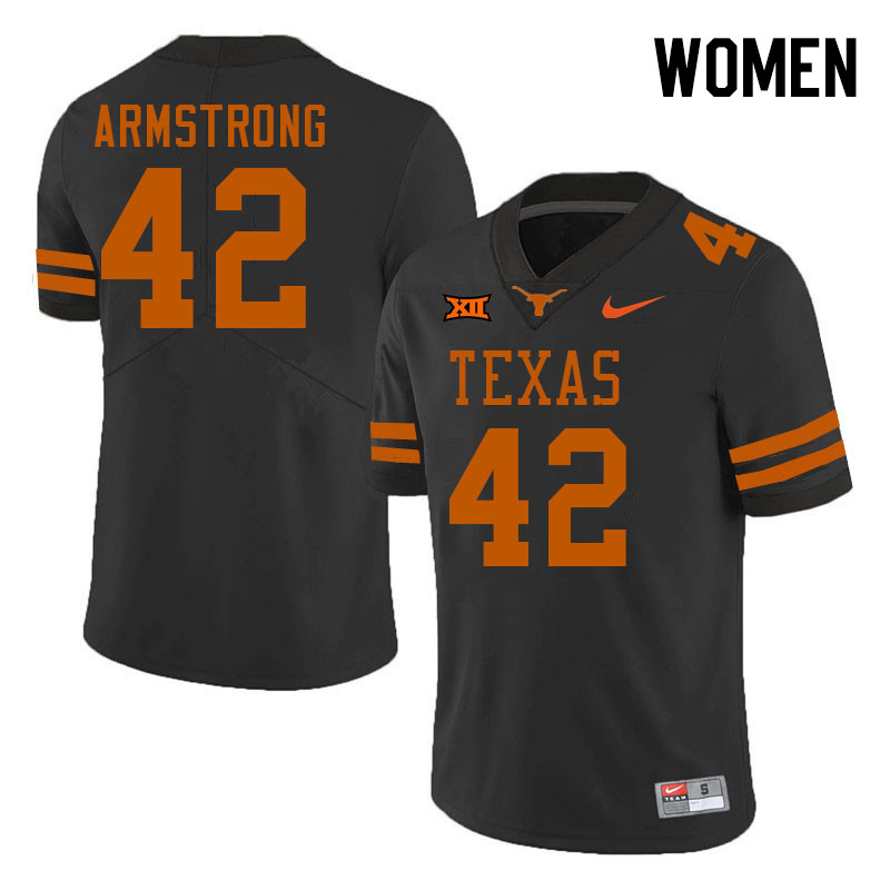 Women #42 Ben Armstrong Texas Longhorns 2023 College Football Jerseys Stitched-Black
